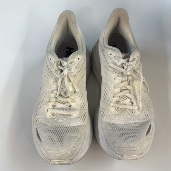 Used HOKA Men’s Bondi White Running Shoes 9D - Picture 2 of 6